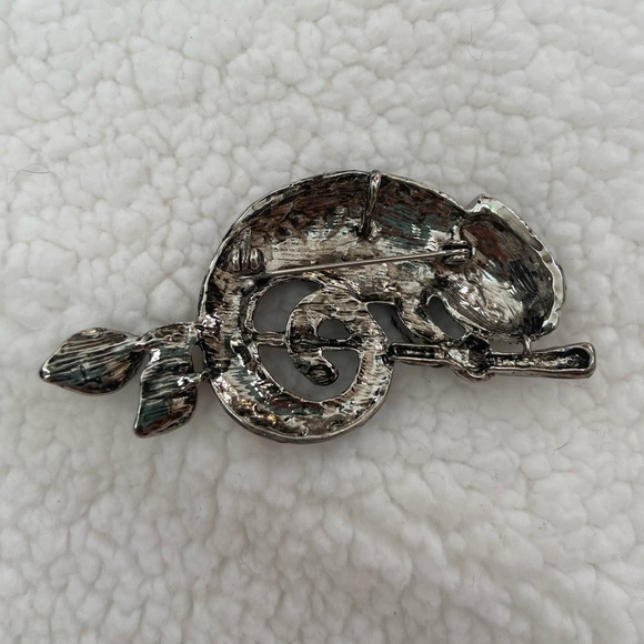 Chameleon rhinestone brooch - Picture 4 of 4